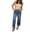 Lovervet Super High Cuffed Baggy Jeans In Medium Wash In Multi