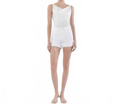 Lovervet Super High Rise A-line Shorts In Optic White
