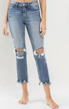 Lovervet Women's Plus Size High Rise Slim Straight Record Setting Jean In Medium Blue