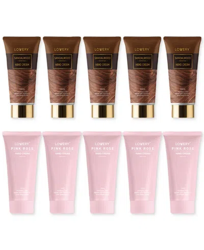 Lovery 10-pc. Mini Sandalwood & Rose Scented Hand Creams Gift Set In No Color