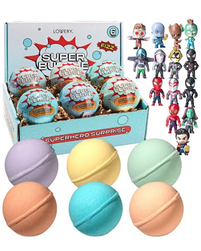 Lovery 12pc Superhero Bath Bombs Gift Set With Surprise Toys