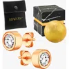 Lovery 14k Rose Gold Earring And Bath Bomb Gift Set In Bezel