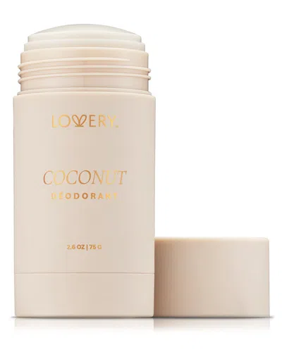 Lovery 2.6oz Coconut Aluminum Free Deodorant Stick In Brown