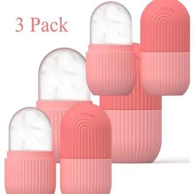 Lovery 3-pack Reusable Face Ice Roller In Pink