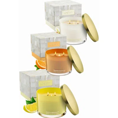 Lovery 3-wick Scented Candle Trio Gift Set In Multi