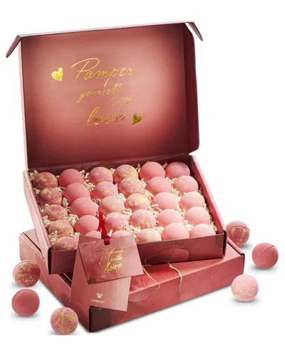 Lovery 30pc Handmade Bath Bomb Gift Set In Red