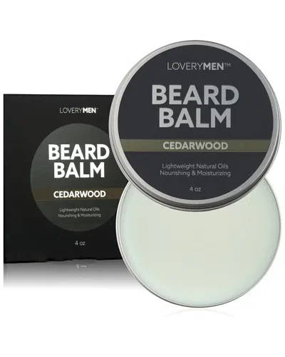 Lovery 4oz Cedarwood Scented Beard Balm In Black