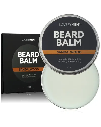 Lovery 4oz Sandalwood Scented Beard Balm In Black
