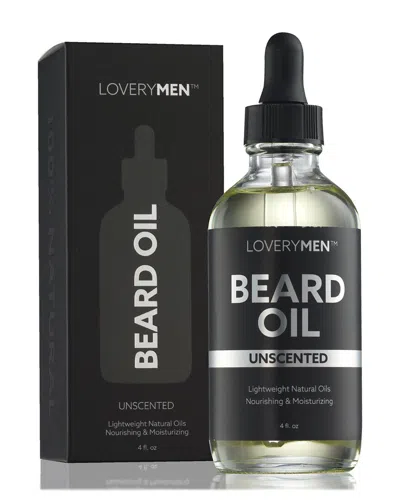 Lovery 4oz Unscented Beard Oil In Black