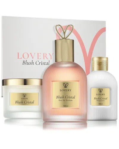 Lovery 4pc Limited Edition Blush Cristal Beauty Body Care Fragrance Gift Set In Pink