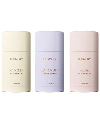LOVERY LOVERY 3PC VANILLA, LAVENDER, ROSE DEODORANT STICK GIFT SET