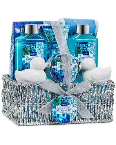Lovery 9pc Home Spa Gift Basket- Heavenly Ocean Bliss Scent - Bath And Body Care