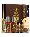 Lovery 9pc Ultimate Beard Care Kit In Elegant Gift Box In Brown