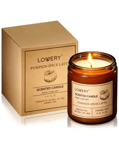 Lovery Aromatherapy Pumpkin Spice Latte Candle Gift Set In Brown