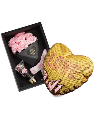 Lovery Bath & Body Gift Basket With Pink Carnations