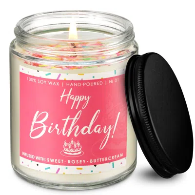 Lovery Birthday Candle Gift Set, 7oz Scented Soy Happy Birthday Candles