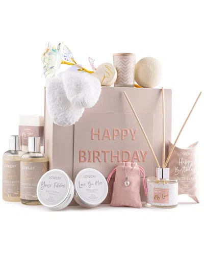 Lovery Birthday Gift Basket In Pink