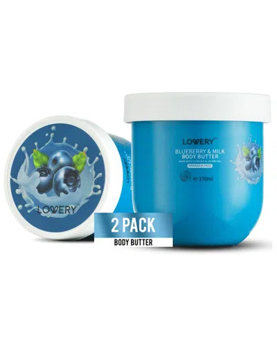 Lovery Blueberry Milk Whipped Body Butter, 2 Pack Ultra Moisturizing Body Cream