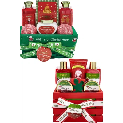 Lovery Christmas Bath And Body 16-piece Gift Basket