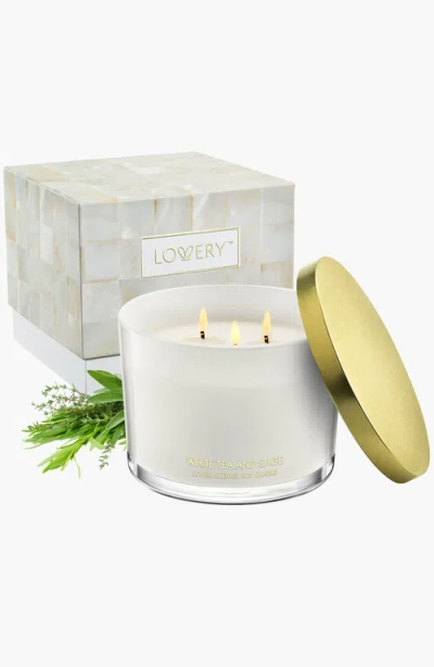 Lovery Deluxe White Tea & Sage Candle Gift Set In Multi