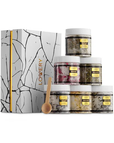 Lovery Epsom Salt Gift Set With 6 Scented Bath Soaks In Transparent