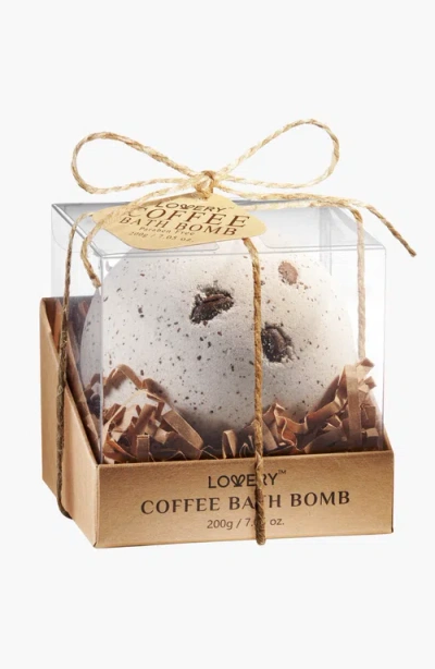 Lovery Extra Large Coffee Bath Bomb In Off-white/dark Brown