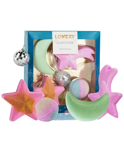 Lovery Galaxy Bath Bomb Set For Kids - 4 Cosmic Bath Fizzers, Shea & Coco Butter In Multi