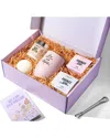 Lovery Handmade Spa Gift Set, Relaxing Spa Kit With Wine Tumbler, Self Care Gift In Lavender