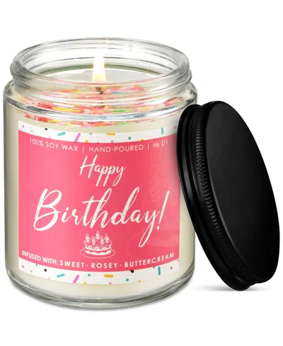 Lovery Happy Birthday Candle, 6.7 Oz. In Transparent