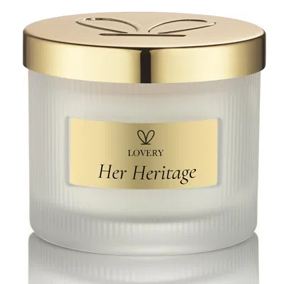 Lovery Her Heritage Luxury Soy Candle - 4.5oz Clean-burning Floral Vanilla Scented Candle In White