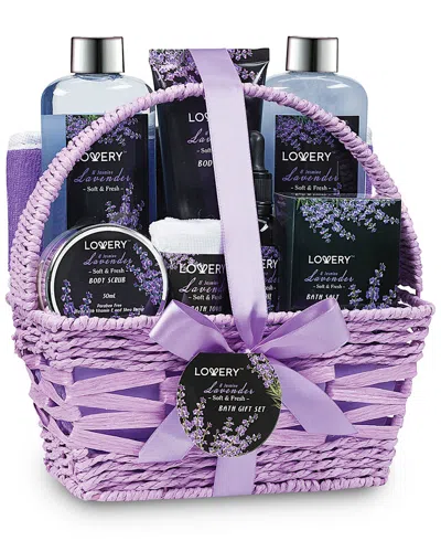 Lovery Home Spa Gift Basket - Lavender & Jasmine Bath And Body Care Package
