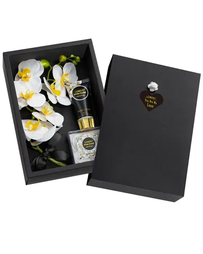 Lovery Home Spa Gift Baskets - Plant Essential Oil With White Orchid Soap Petals