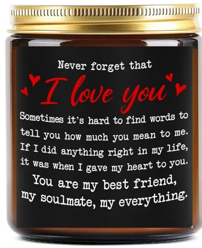 Lovery "i Love You" Lavender Scented Soy Wax Candle, 10 Oz. In Animal Print