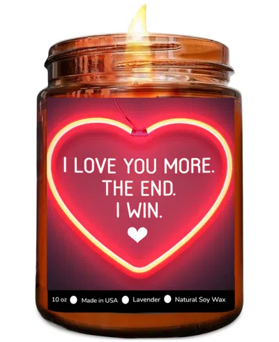 Lovery "i Love You More" Lavender Scented Soy Wax Candle, 10 Oz. In Multi