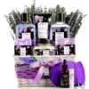 Lovery Lavender & Lilac Spa Gift Basket With Sleep Mask In Purple