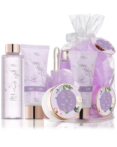 Lovery Lavender Lilac 5pc Home Spa Gift Set In Purple