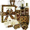 Lovery Luxe Leopard Honey Almond Bath Gift Box In Animal Print