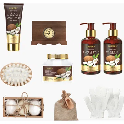 Lovery Luxury Bath Gift Set In Coconut/vintage Box