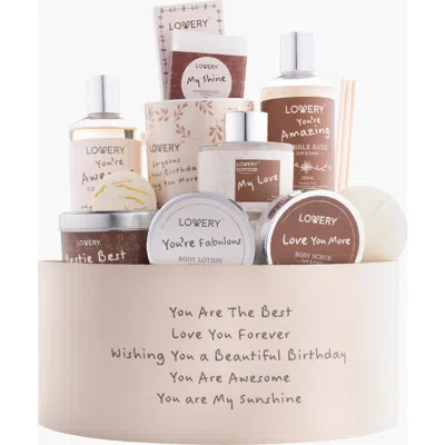 Lovery Luxury Birthday Spa Gift Box In Beige/off-white