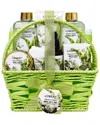 Lovery Magnolia Tuberose Home Spa Kit, 9pc Bath And Body Gift Basket