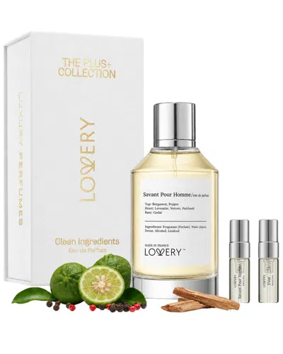 Lovery Men's 3.58oz Plus Savant Pour Homme Edp 3pc Gift Set In Transparent