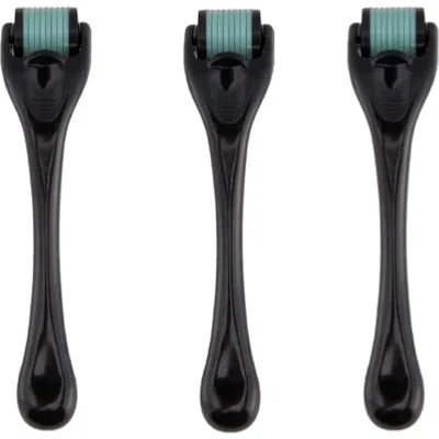 Lovery Micro Needle Derma Roller 3-pack In Black/teal