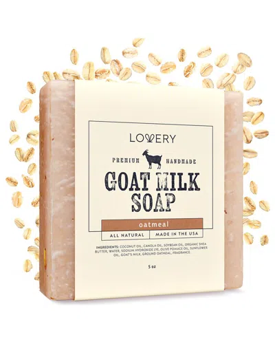 Lovery Oatmeal Scented Handmade Goat Milk Soap Bar In Neutral