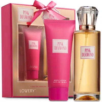 Lovery Pink Diamond Parfum And Lotion Gift Set In Multi