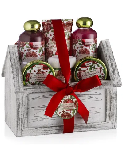 Lovery Pomagranate Home Spa 8pc Gift Basket - Stress Relief Package In Multi