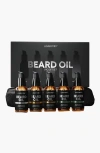 Lovery Premium 5 Piece Beard Oil Set Set With Argan And Jojoba Oil