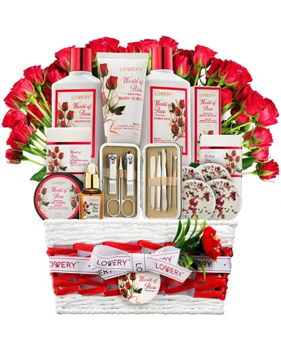 LOVERY LOVERY RED ROSE 35PC BATH & BODY SPA GIFT