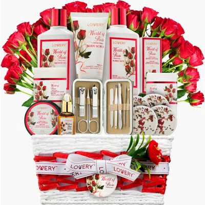 Lovery Red Rose 35pc Stress Relief Skincare Kit