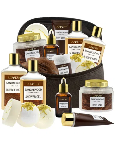 Lovery Sandalwood Mens Bath Gift Set In Brown
