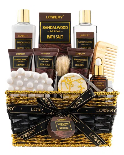 Lovery Sandalwood Mens Bath Gift Set In Brown